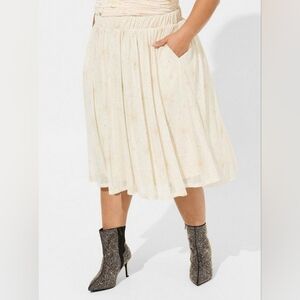 Torrid 2 Midi Aline Bolt Burst Skirt